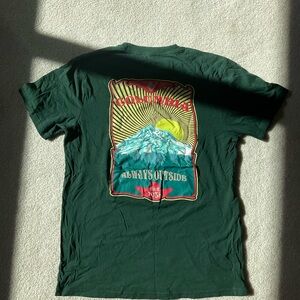 Columbia Men’s Forest Green Short Sleeve Graphic Tee with Multicolor Back Print